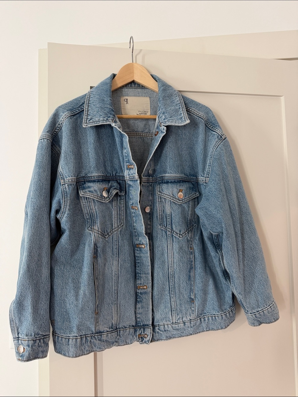 Anthropologie Pilcro Light Blue Denim Jacket - oversized fit size small